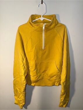 John Galt Cozy Women’s Half-Zip Pullover Sweater in Bright Yellow